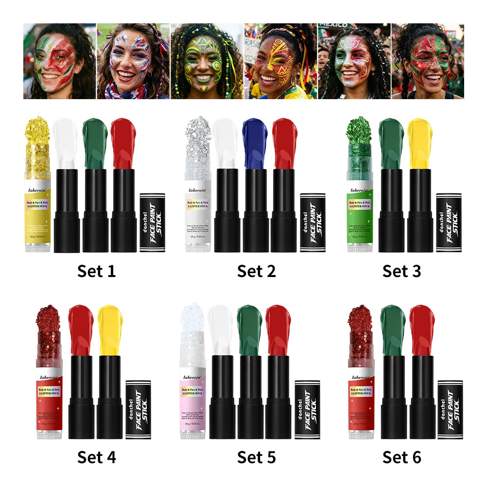 Face & Body Paint Stick Set – Non-Toxic, Waterproof SFX & Sports Face & Body Paint Oasis Select