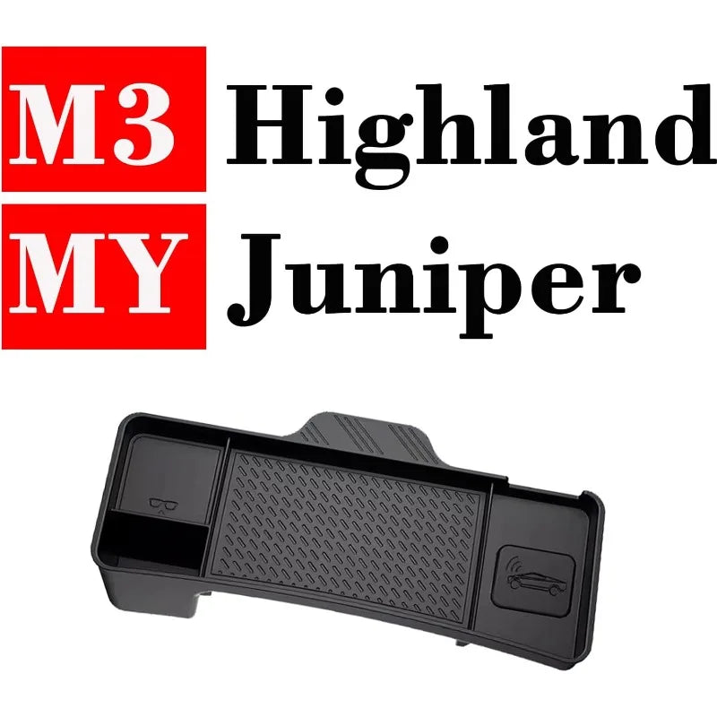 For Tesla Model Y Juniper Model 3 Center Console Organizer Dashboard Behind Screen Storage Box Sunglasses Holder Car Accessories Oasis Select