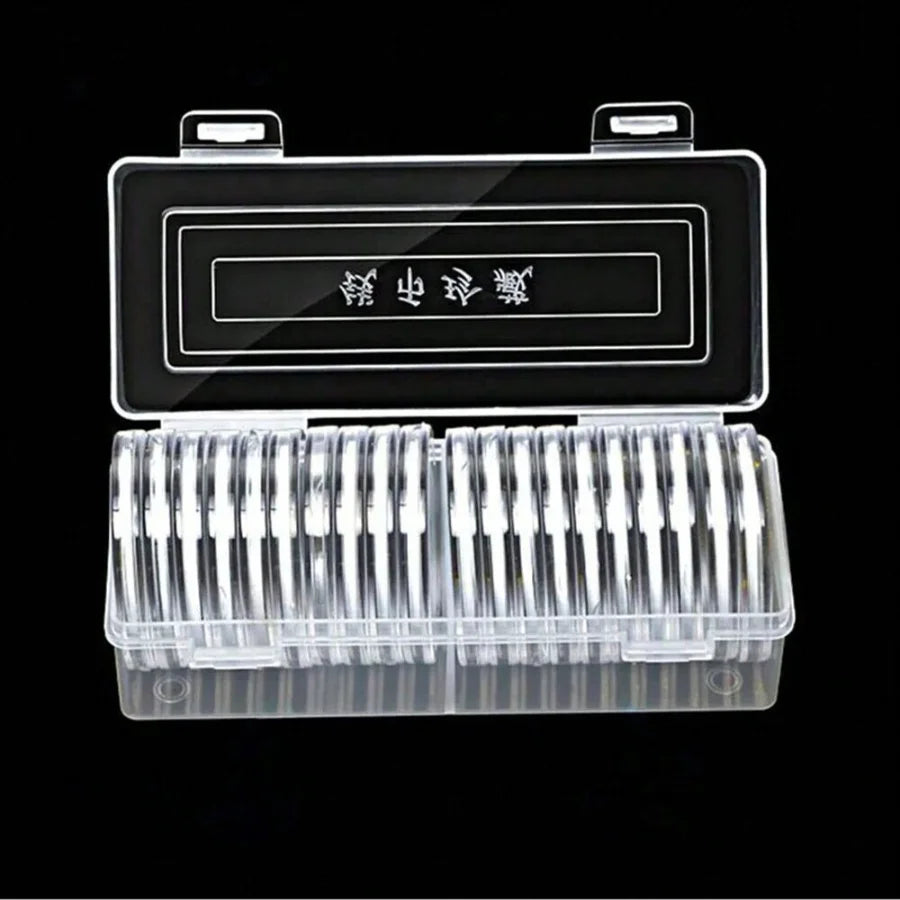 41mm Transparent 60 Coin Holder Round Coin Capsule Storage Container for Collectibles Medals Collection Organizer Supplies Oasis Select 20