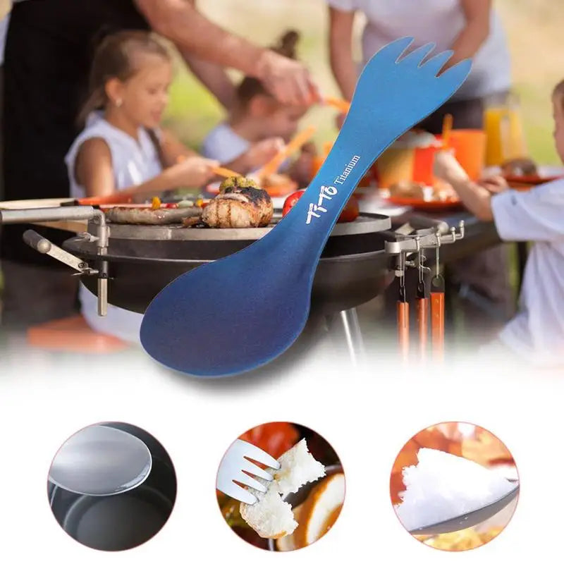 Ultralight Titanium Spork 2-in-1 | Camping & Backpacking