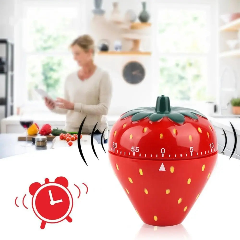 New Plastic Kitchen Timer Red 60 Minutes Countdown Reminder Mechanical Time Reminder Kitchen Tools Oasis Select
