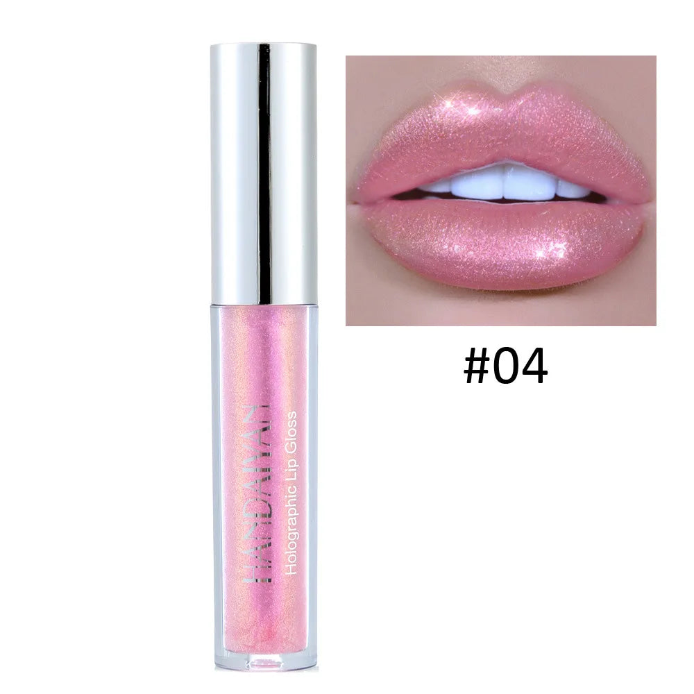 Handaiyan Glitter Lip Gloss – Waterproof Shimmer 6 Shades