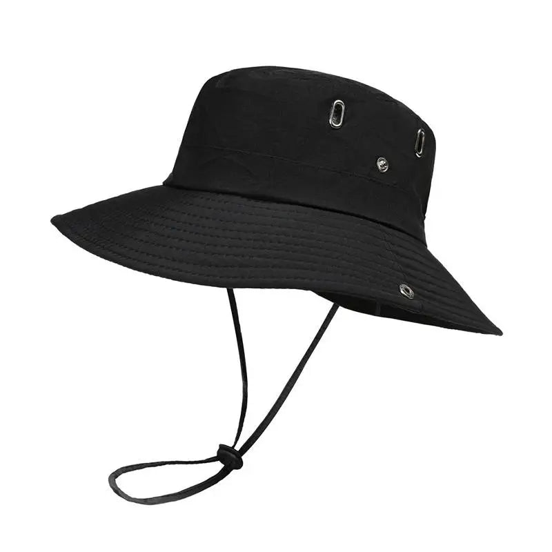 Quick Dry Wide Brim Bucket Hat for Men Women cap Breathable Adjustable Chin Strap Outdoor Hiking Fishing Sun Hat Oasis Select A3