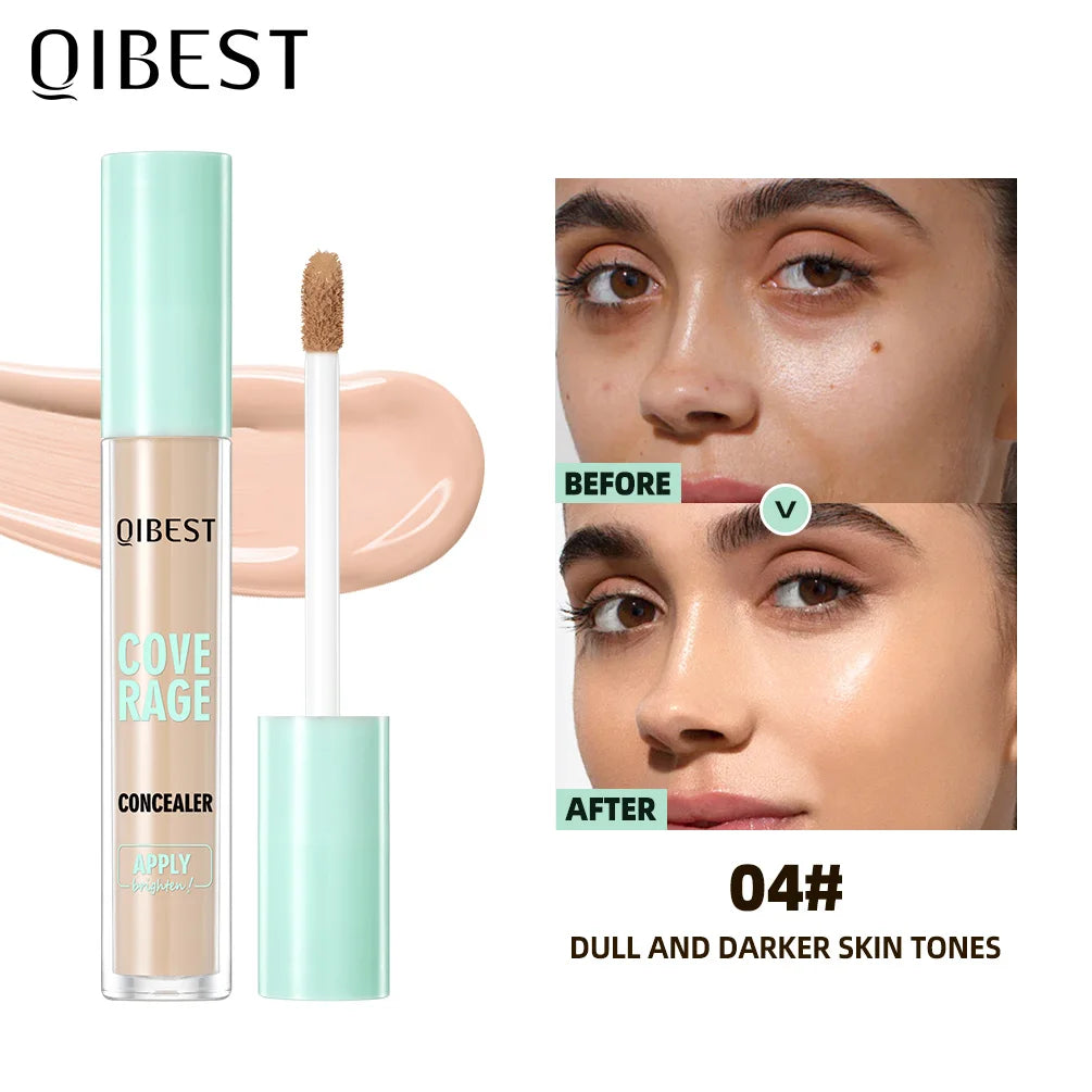 QIBEST Liquid Concealer Foundation – Matte, Full Coverage, Waterproof