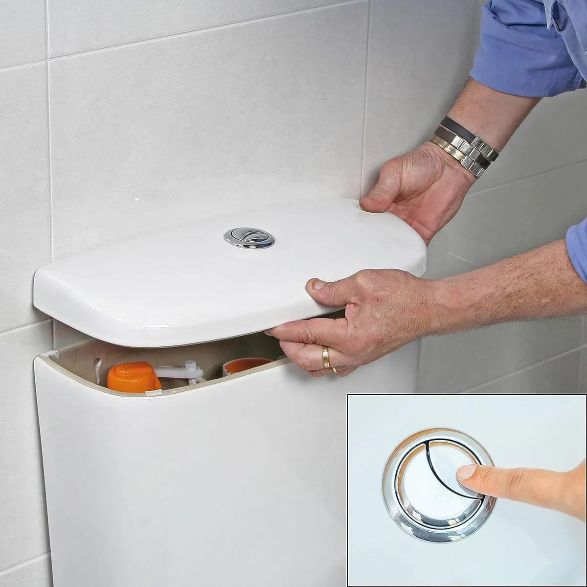 48MM Double Toilet Flush Water Tank Toilet Push Button Parts Accessories Tool Valve Lid Bathroom Toilet Button Accessory WC DIY Oasis Select