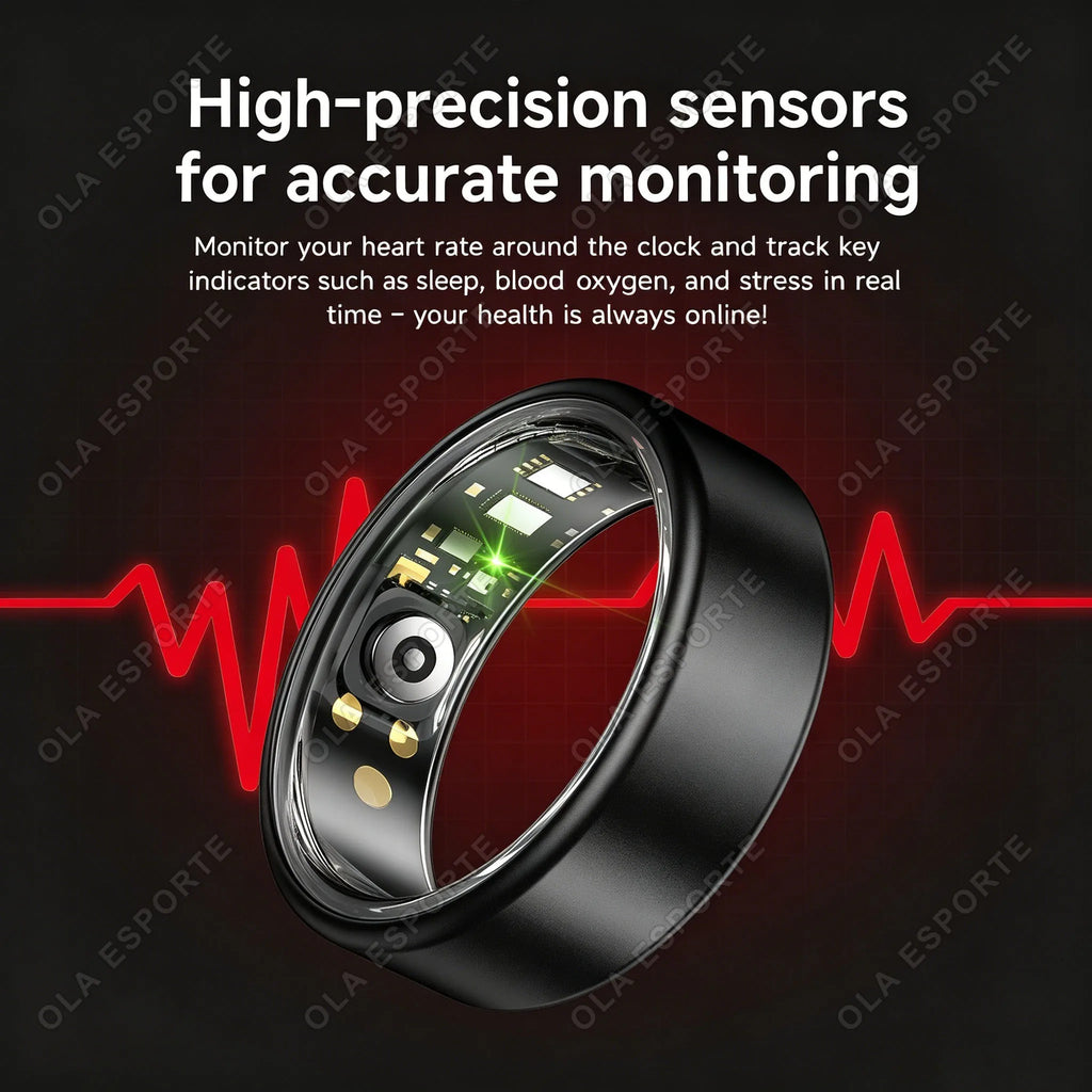 Smart Ring Heart Rate SpO₂ Sleep Monitor – 5ATM Waterproof