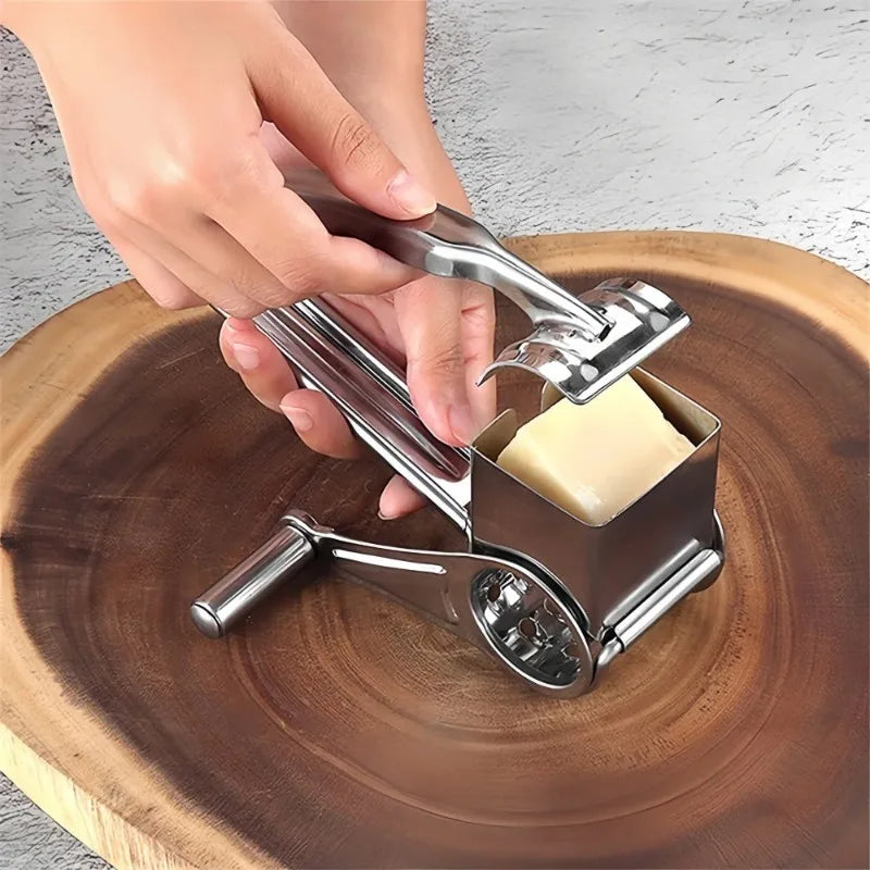 Hand Crank Stainless Steel Grater Multi-use Food Slicer Shredder for Vegetable Nut Chocolate Kitchen Use Oasis Select