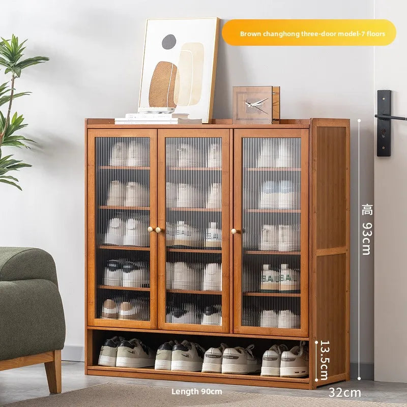 Household door shoe rack simple indoor rental house storage artifact economical multi-layer dust shoe cabinet new Oasis Select Sanmen 7th