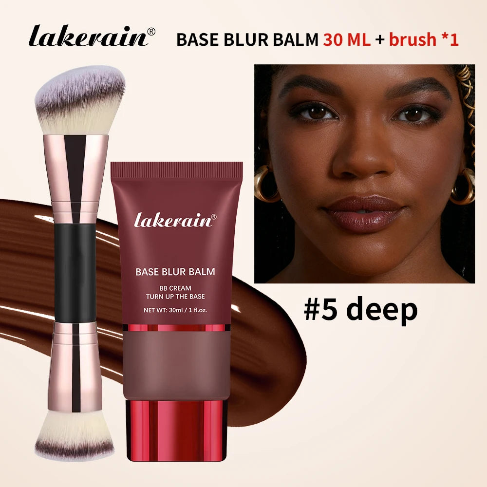 Liquid Foundation and Dual-Brush Combo Long Lasting 24H Control Oil Smooth Matte Balancing Shine Base Foundations Cosmetics Oasis Select SET 5