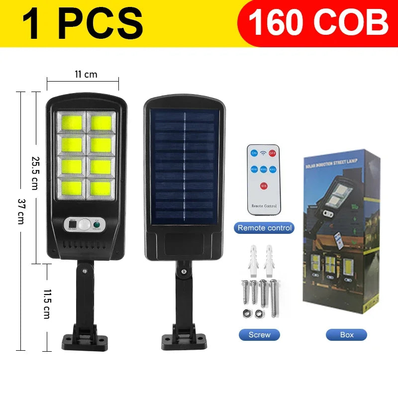 Super Bright 804 LED Solar Lights Outdoor Street Lamp Sunlight 3 modes IPX68 Waterproof Garden Lighting With Smart Motion Sensor Oasis Select HE321