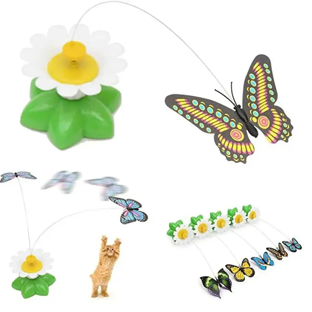 Electric Rotating Butterfly Bird Cat Toy – 360° Auto Spin Interactive Cat Toy Oasis Select