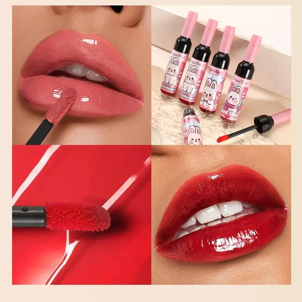 Dragon Ranee Wine Bottle Lip Gloss Set – Long-Lasting Lip Tint