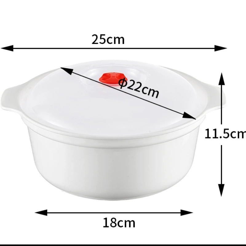 BPA-Free Microwavable Heating Bowl with Lid – 1.2L Dishwasher Safe Microwave Heating Bowl Oasis Select L
