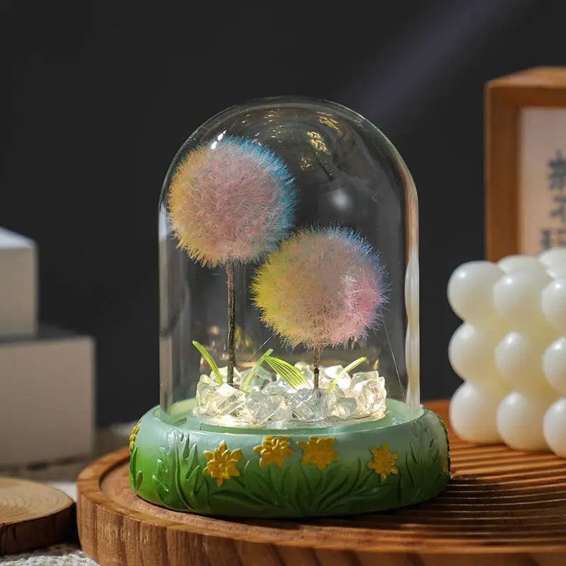 Dandelion Immortal Dried Bouquet Nightlight Ornaments Birthday Gift Girlfriend Girlfriend Girlfriend High-class Sense Niche Oasis Select