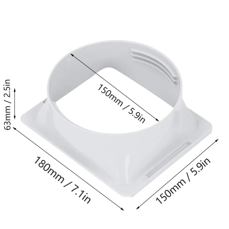 Portable AC Exhaust Hose Connector | Dual Duct Vent Adapter