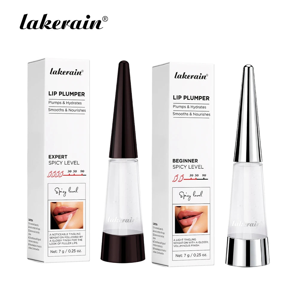Lakerain Lip Plumper Deep Hydration Long-Lasting Nourishment High-Shine Gloss Shining Voluminous Finish Lip Moisturizing Liquid Oasis Select Set 1