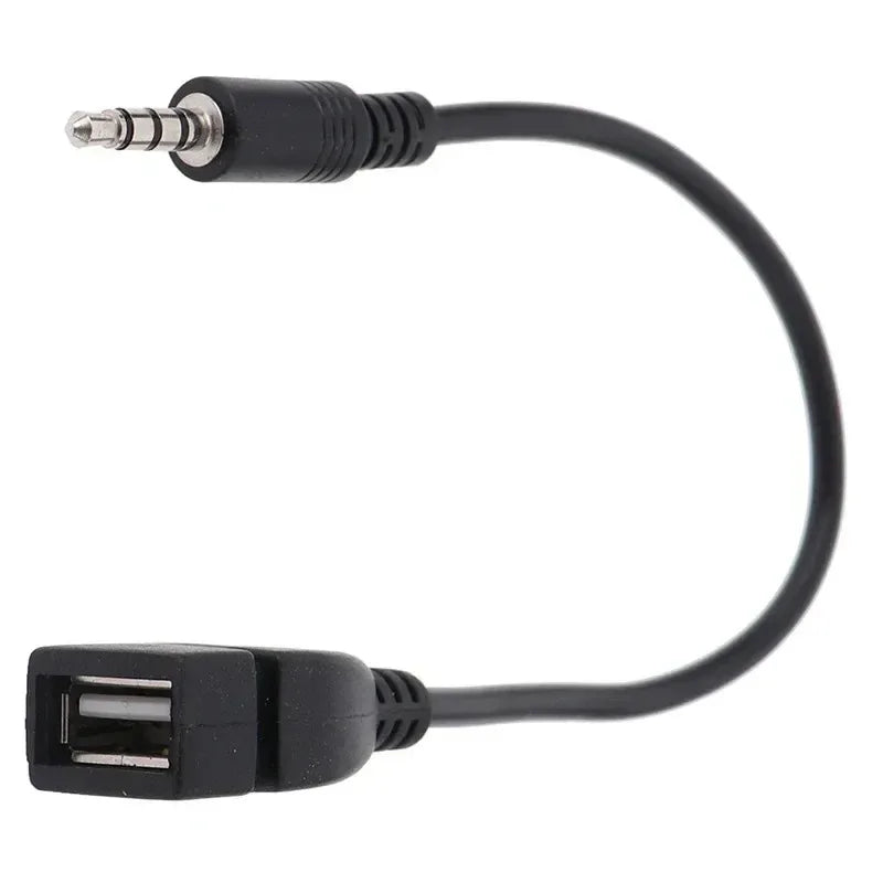 1/2/4/6pcs Car Connection Cable USB Female To Audio AUX Cable USB Flash Drive/Navigation/Stereo AUX Data Adapter Car Accessories Oasis Select