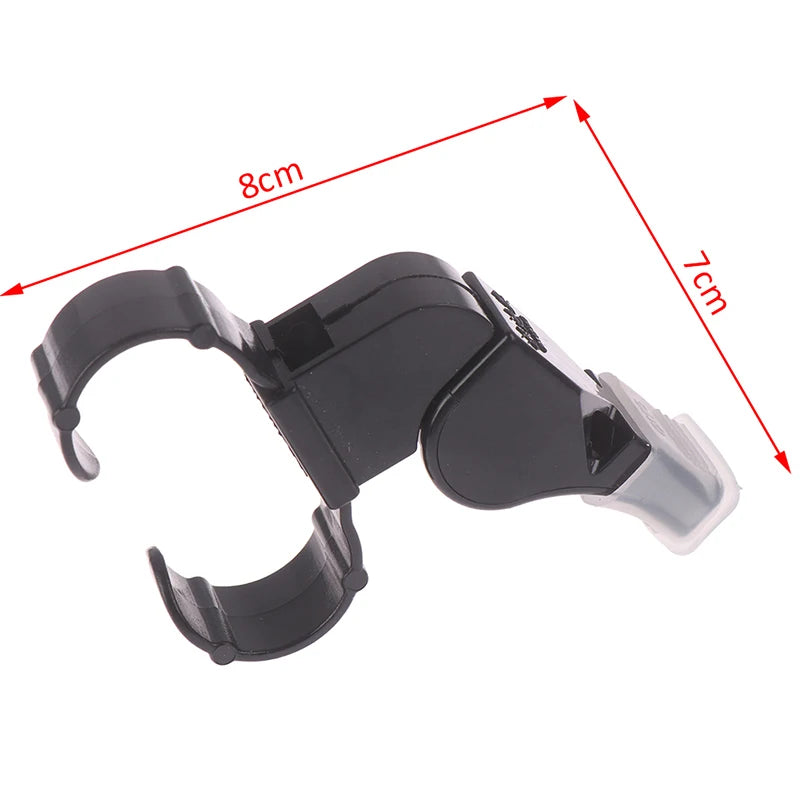 Black Plastic Pealess Finger Grip Sports Skate Soccer Football Referee Mouth Whistle Grip Whistle For Referees And Coaches Oasis Select one size
