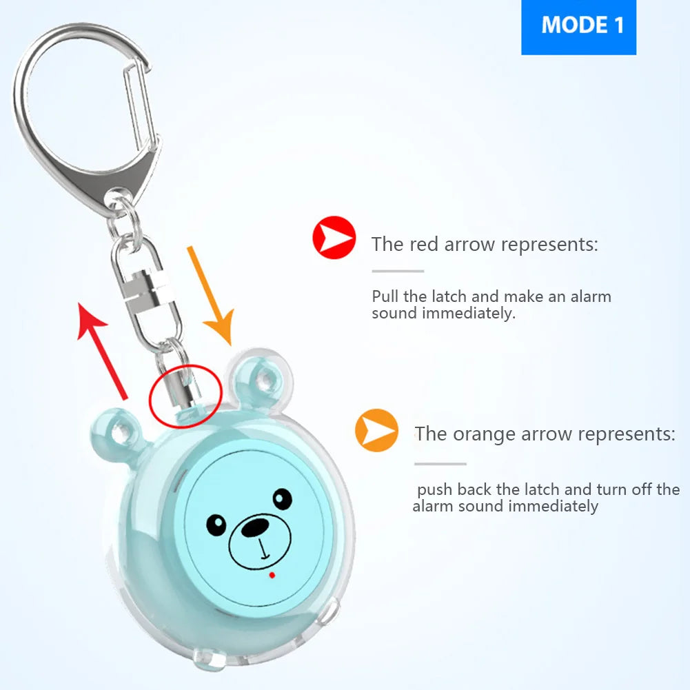 130dB Personal Safety Alarm Keychain | Type-C Rechargeable