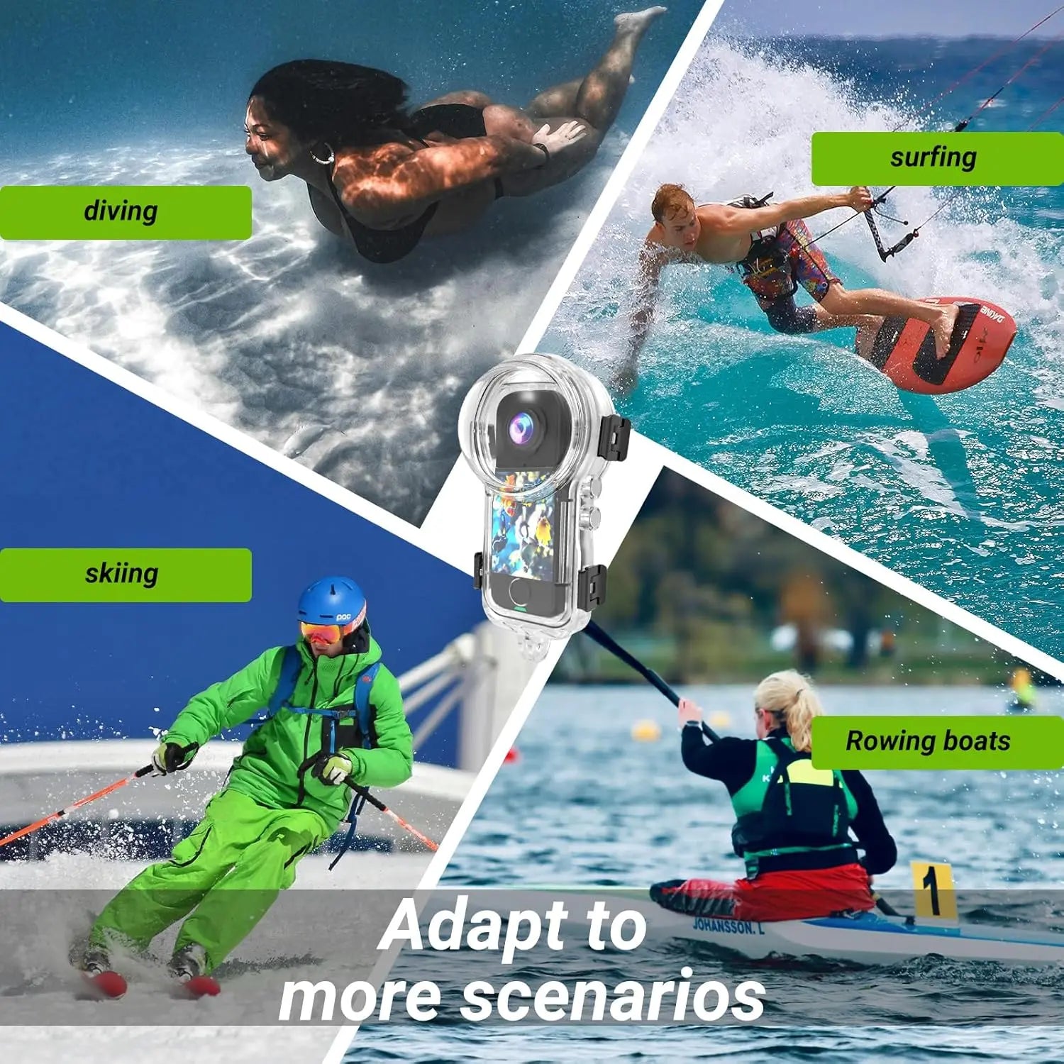 Insta360 X4 Air Invisible Waterproof Housing Shell – 50M Dive