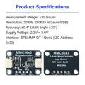 High-Precision MMC5603 Three-Axis Magnetometer Module Compatible With Stemma Qt/Qwiic Interface Blackboard Oasis Select Default Title