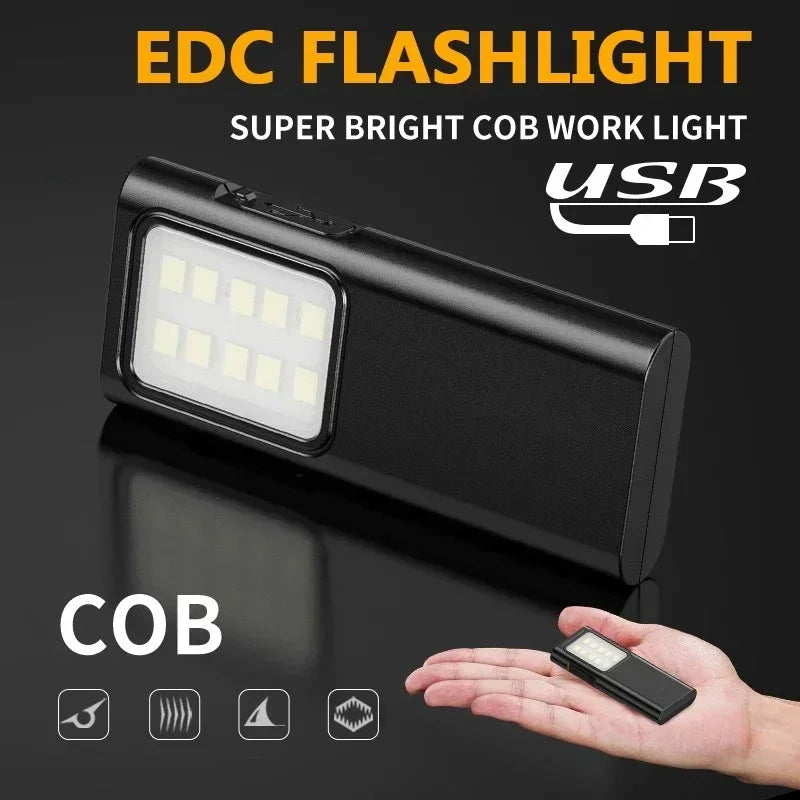 ZHIYU Mini EDC Keychain Flashlight – USB Rechargeable 350+ Lumen