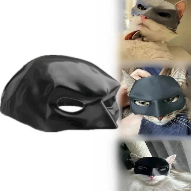 Bat Cat Half Face Mask | Halloween Cosplay Pet Costume