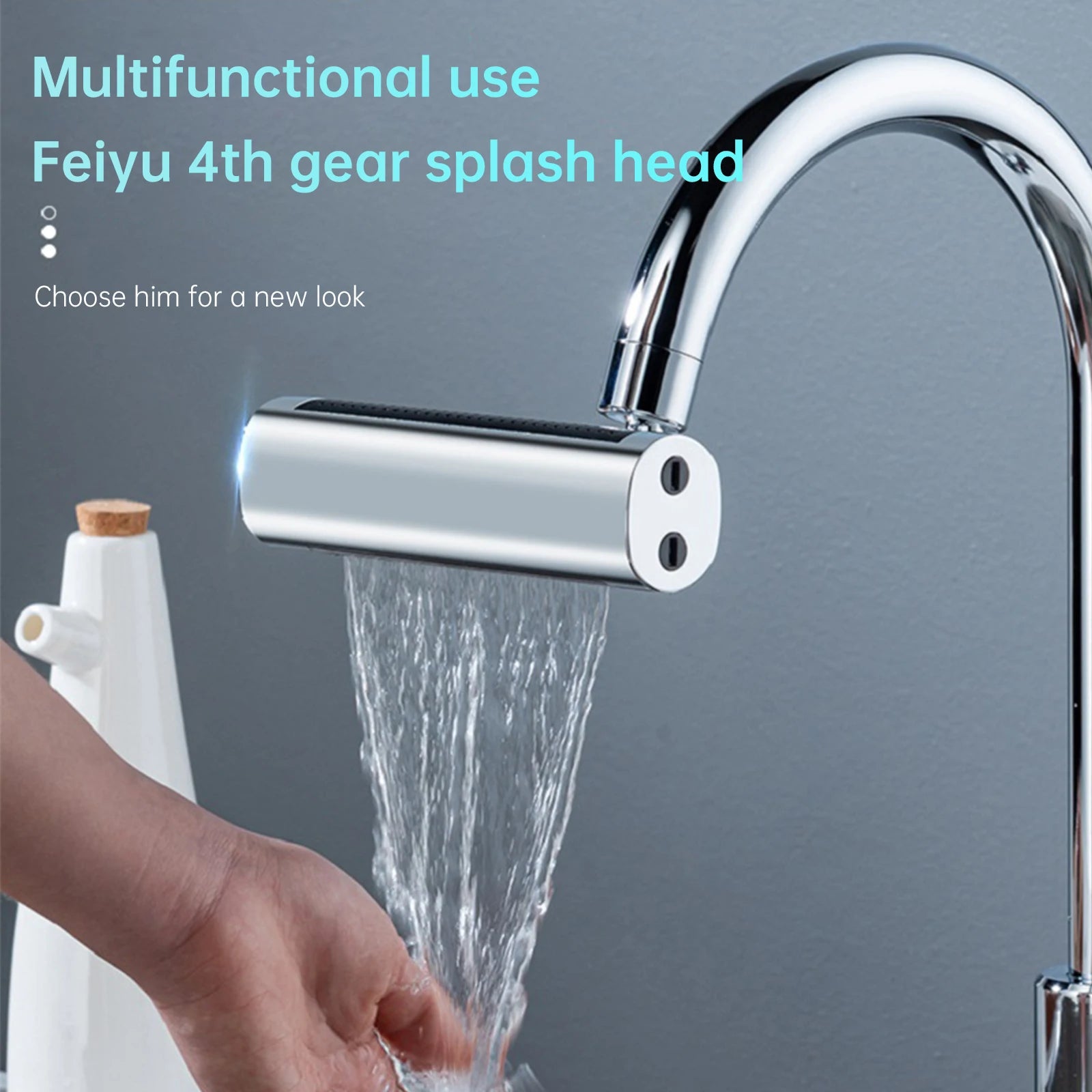 Waterfall Kitchen Faucet 3 Speed Water Outlet Universal Faucet Multifunctional Rotating Nozzle Anti Splashing Foaming Wiping Oasis Select