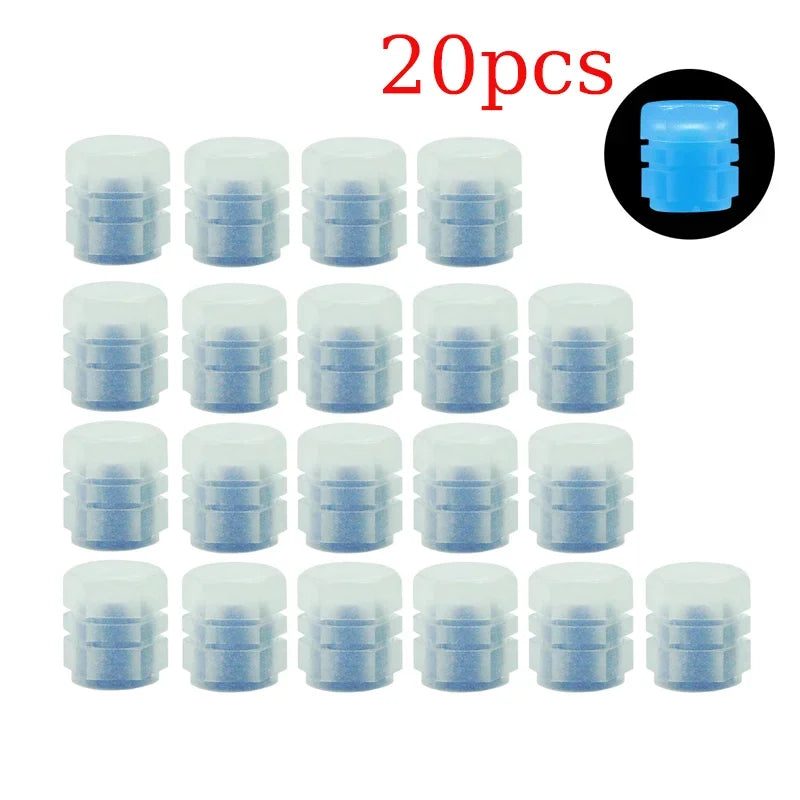 4 8 16 Universal Luminous Bicycle Tire Valve Caps Night Glowing Decor