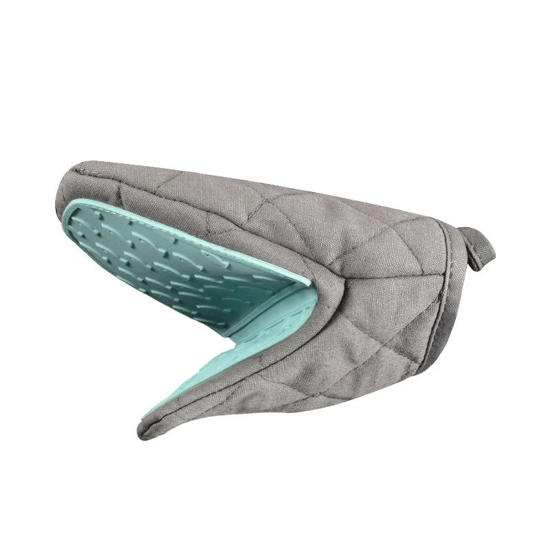 1pc Silicone Anti-scalding Oven Gloves Mitts Potholder Kitchen Silicone Gloves Tray Dish Bowl Holder Baking Oven Glove Hand Clip Oasis Select Green