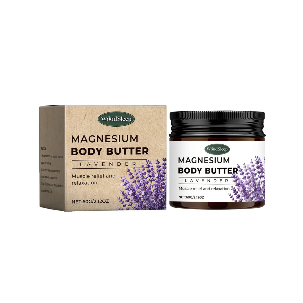 WOODSLEEP Magnesium Body Cream with Lavender – Muscle Relief Magnesium Body Cream Oasis Select 60g boxed