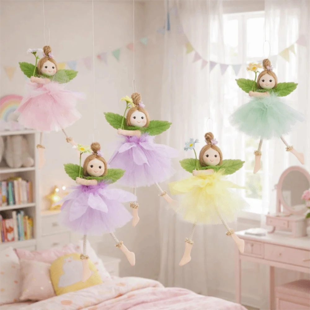 Flower Fairy Ornament Pendant – Handmade Spring Easter Decor