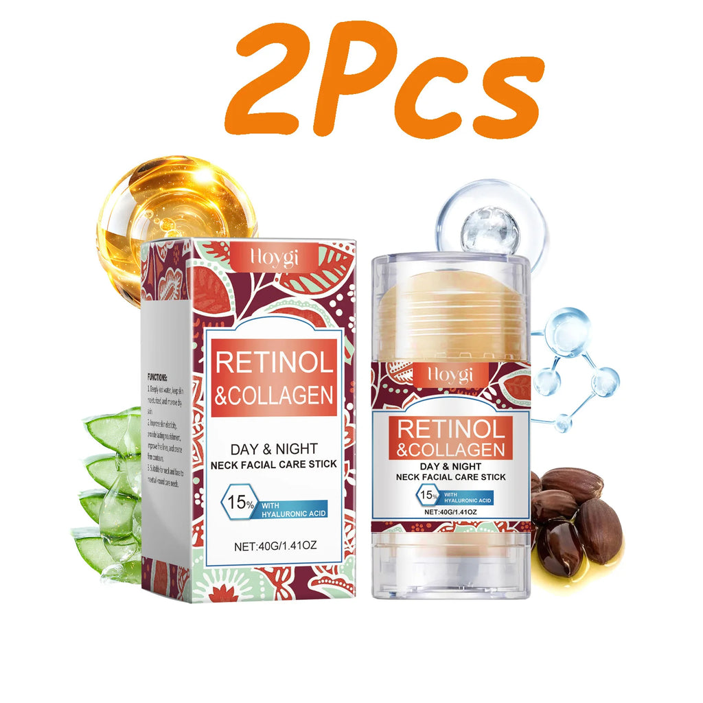 Retinol & Collagen Neck Cream Firming Moisturizing Anti Wrinkle Lifting Face Cream Stick Tightening Nourishing Neck Skin Care Oasis Select 2 x 40g Boxed
