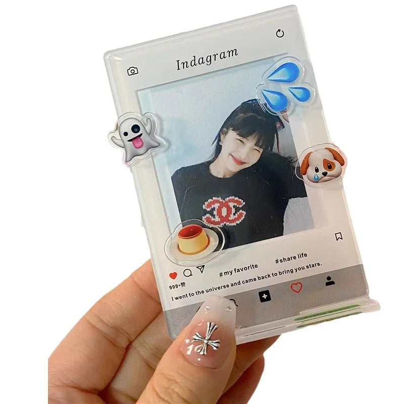 Acrylic Photo Card Display Stand – 3-Inch Desktop Frame