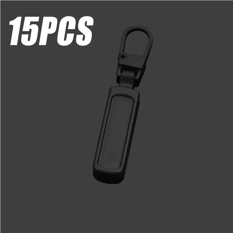 5/25pcs Detachable Metal Zipper Pullers for Zipper Sliders Head Zippers Repair Kits Zipper Pull Tab DIY Sewing Bags Down Jacket Oasis Select 15PCS Black