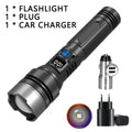 Ultra Bright Led Flashlight Rechargeable Lantern Portable Zoomable Lighting Torch Light for Outdoor Camping Fishing Cycling Lamp Oasis Select Car charger and plug