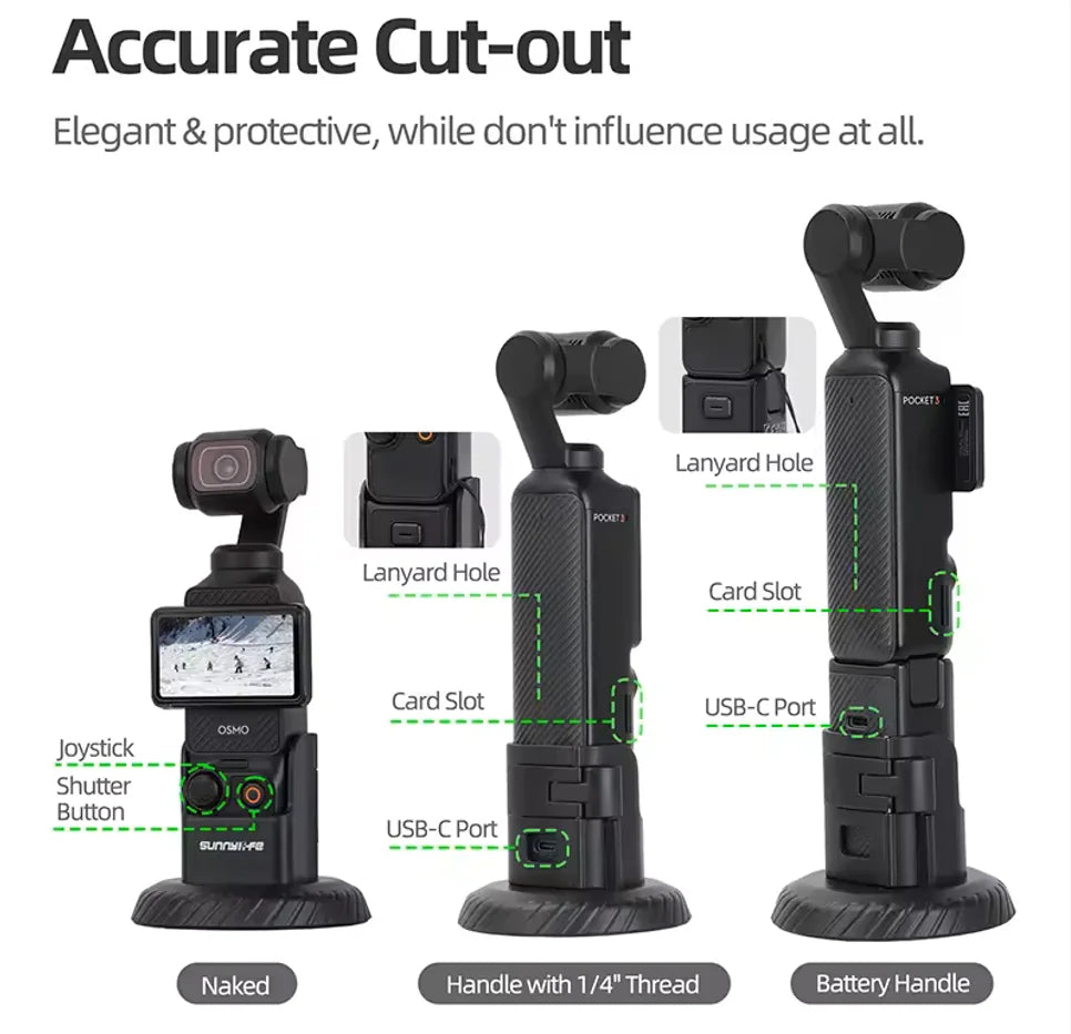 Magnetic Adapter & Desktop Base for DJI Osmo Pocket 3