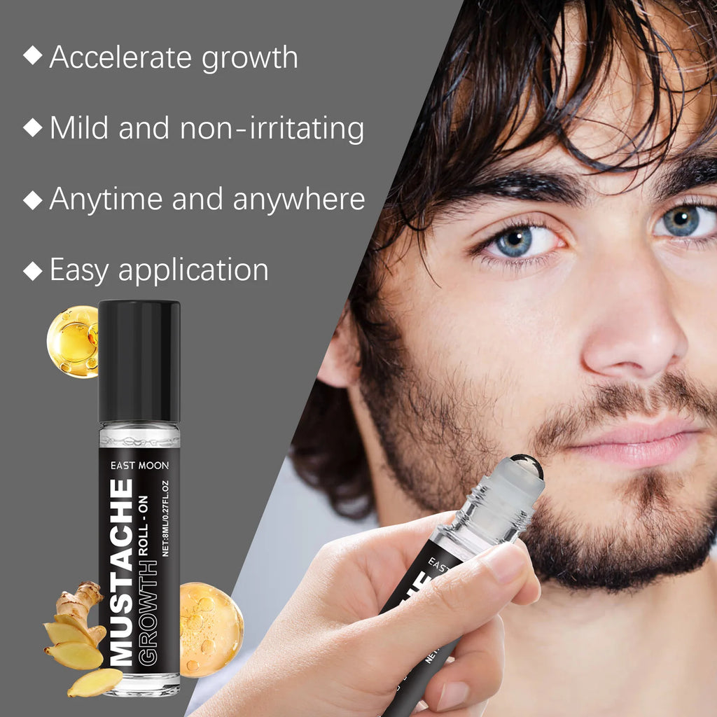 Beard Care Roll-On Oil – Nourishes, Thickens & Reduces Shedding Beard Growth Oil Oasis Select