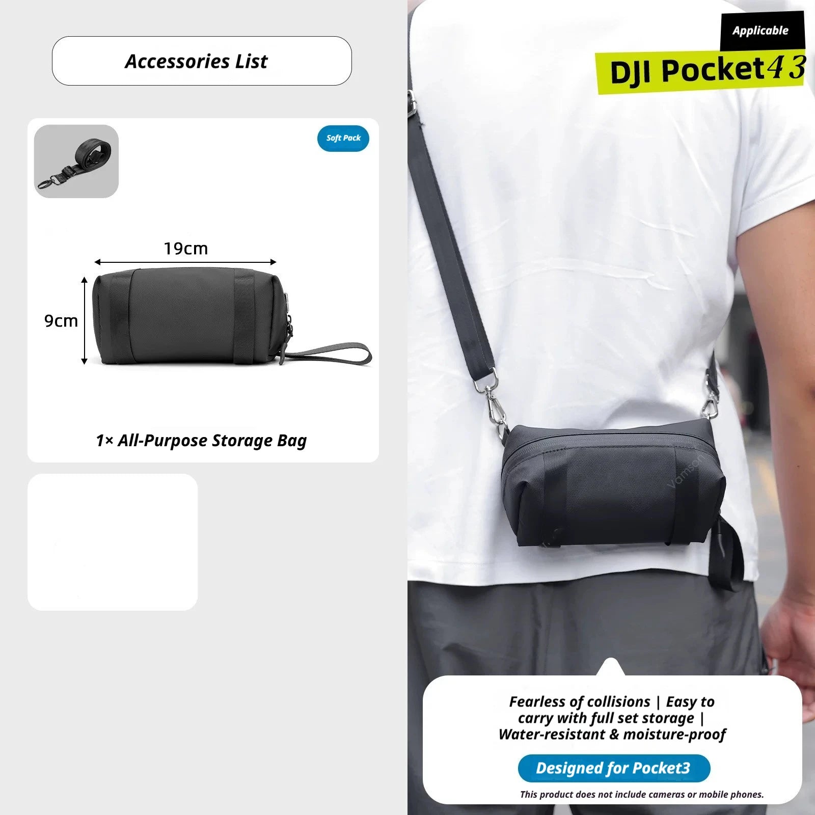 DJI Osmo Pocket 3/4 Accessories Kit – Case, Tripod & Mount