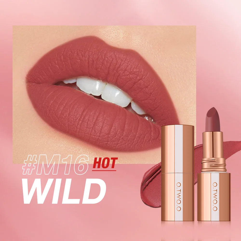 O.TWO.O Matte Lipstick | 8 Colors, Waterproof, Long-Lasting