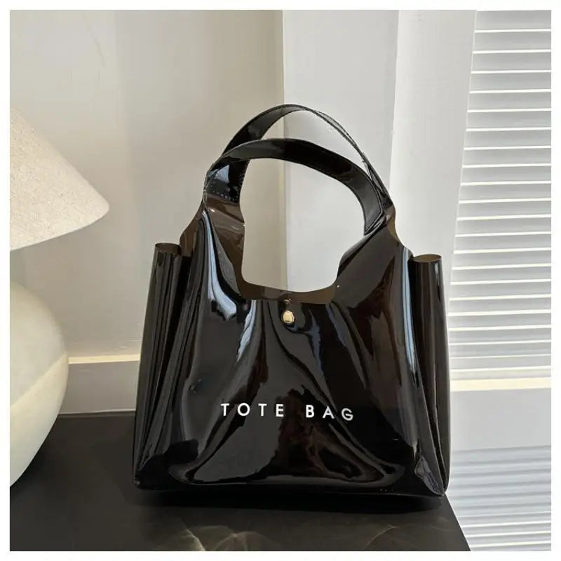 PVC Clear Fashion Shoulder Bag Women's Transparent Tote Bag PVC 투명 패션 숄더백 Сумка женская Daily Commute Bag Clear Shoulder Bag Oasis Select A2