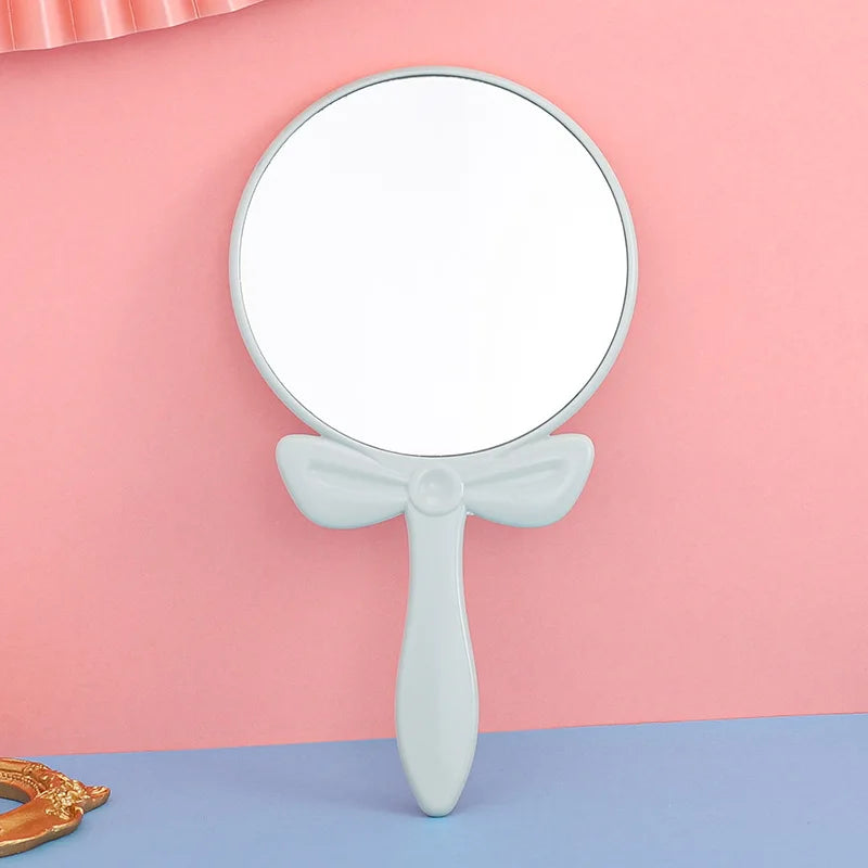 Diamond Rhinestone Handheld Makeup Mirror – Heart Round Square
