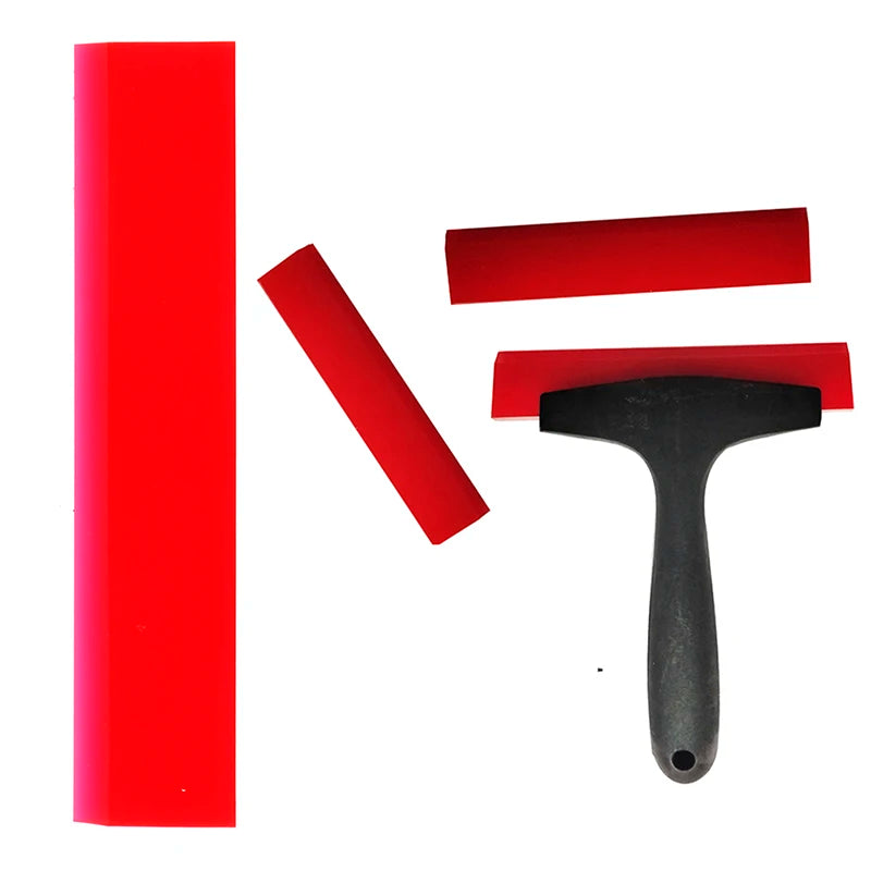 1pcs/2pcs Window Squeegee Rubber Strip Blade Cleaner Car Tinting Glass Clean Water Wiper Ice Scraper Carbon Fiber Wrap Tool Oasis Select