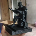 Armored Retro Soldier Pen Holder Desk Accessories Warrior Pencil Stand Knight For Desk Small Statue Ornaments Oasis Select Black
