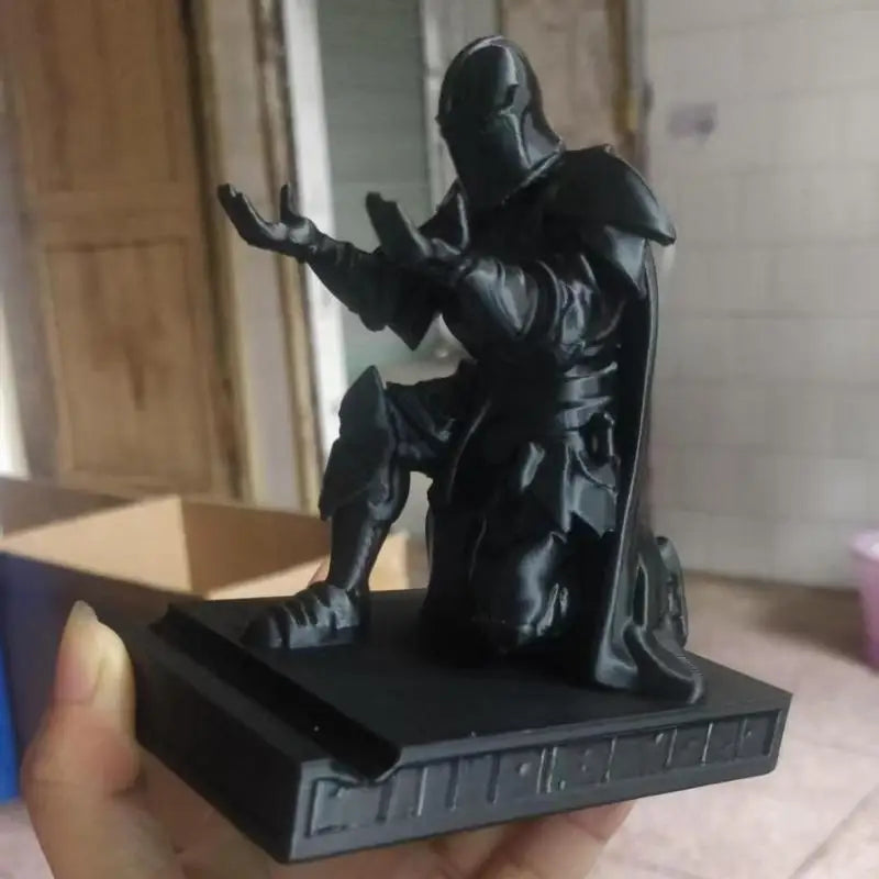 Armored Retro Soldier Pen Holder Desk Accessories Warrior Pencil Stand Knight For Desk Small Statue Ornaments Oasis Select Black