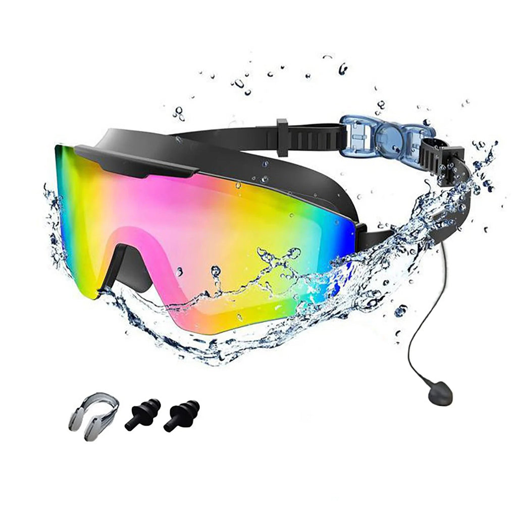 Mirrored Anti-Fog Swim Goggles | Wide View Large Frame & Earplugs Swim Goggles Oasis Select Kid Pink