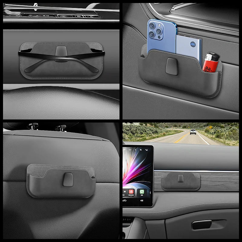 Car Sun Visor Sunglasses Holder & Multi-Function Storage Clip