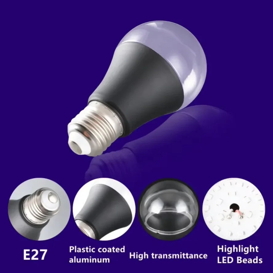 12W UV Black Light Bulb E27 – Party, Halloween & Décor