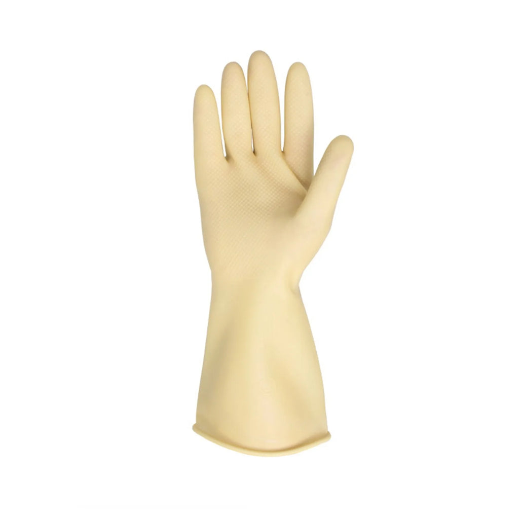 1pair Flexible Comfortable Rubber Clean Gloves Red Dish Washing Long Home Bathroom Cleaning Kitchen Accessories Oasis Select White S