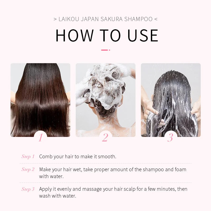 LAIKOU Sakura Shampoo – Nourishing, Anti-Dandruff, Oil Control Nourishing Shampoo Oasis Select